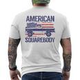 Classic C10 American Square Body Truck Usa Flag Men's T-shirt Back Print