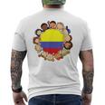Colombian Flag Hispanic Heritage Month Colombia Kid Boy Girl Men's T-shirt Back Print