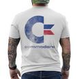 Commodore C64 Uppercase Letter Stone Washed Grunge Effect Men's T-shirt Back Print