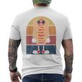 Cool Hot Dog Fast Food Sunglasses Weiner Foodie Retro Hotdog Men's T-shirt Back Print