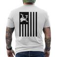 Cool Spin Class Bike American Flag Gym Workout Spinning Mens Back Print T-shirt