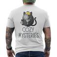 Cozy Mysteries Cute Cat Cozy Murder Mystery Cat Detective Men's T-shirt Back Print