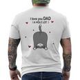 Cute Cat I Love You Dad A Hole Lot For Father Mens Back Print T-shirt