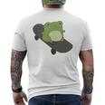 Cute Frog And Skateboard Kawaii Cottagecore Aesthetic Men's T-shirt Back Print