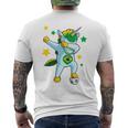 Dabbing Unicorn Support Jersey Brazil Soccer Girls Men's T-shirt Back Print