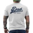 Dad Est 2024 Dad To Be New Daddy Men's T-shirt Back Print