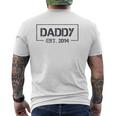 Daddy Est 2014 7Th Year As Dad Father's Day Mens Back Print T-shirt