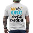 Daddy Of Little Mr Onederful 1St Birthday Family Party Men's T-shirt Back Print