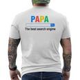 Damen Papa Die Beste Suchmaschine Lustigeratertag Mit-Ausschnitt T-Shirt mit Rückendruck