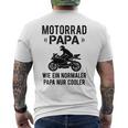 Damen Sportbike Motorradfahrer Spruch Herren Motorrad Papaater Mit-Ausschnitt T-Shirt mit Rückendruck