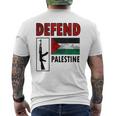 Defend Palestine Palestine Fighter Palestine Flag Gaza Camiseta Hombre Estampado Espalda