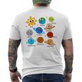 Divertido Pijama Con Sistema Solar Diseño De Astrónomos Camiseta Hombre Estampado Espalda