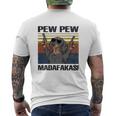 Dog Pew Pew Madafakas Vintage Dachshund Mens Back Print T-shirt