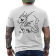 Dragon Ausmalen Und Selbst Bemalen Paint T-Shirt mit Rückendruck