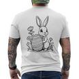 Easter Bunny Ausmalen Und Selbst Bemalen T-Shirt mit Rückendruck