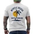 Family Vacation Retro Sunset South Carolina Myrtle Beach Men's T-shirt Back Print
