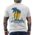 Family Vacation Retro Sunset South Carolina Myrtle Beach Men's T-shirt Back Print