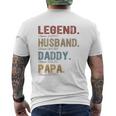 Fathers Day Legend Husband Daddy Papa For Dad Mens Back Print T-shirt