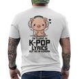 Fluent In Kpop Lyrics Bias K Pop Pig Merch K-Pop Merchandise Men's T-shirt Back Print