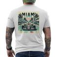 Formula Racing Open Wheel Car Retro Miami Circuit Usa Flag Men's T-shirt Back Print