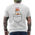 Fox In The Pocket Cute Baby Pocket Fox Men's T-shirt Back Print