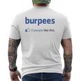 Burpees 0 People Like This Mens Back Print T-shirt