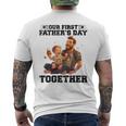 Dad And Son Our First Fathers Day Together Fathers Day Men's T-shirt Back Print
