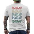 Für Papa Zur Geburt Zweites Kind Papa Hoch 2 T-Shirt mit Rückendruck