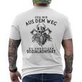 Geh Mir Aus Dem Weg Kurzärmliges Herren-T-Kurzärmliges Herren-T-Shirt für Herren, Witziges Textdesign