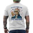 George Washington Hot Dog Just Here For The Wieners Men's T-shirt Back Print