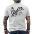 Goshawk Birds Of Prey Hawk Air Raptors Vintage Graphic Men's T-shirt Back Print