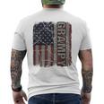 Grampy American Flag Vintage Father's Day 4Th Of July Men's T-shirt Back Print