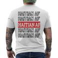 Haitian Af Patriotic Red Blue Haiti Zoe Pride For Flag Day Men's T-shirt Back Print