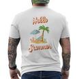 Hello Summer – Mit Sand Meer Sonnenschirm Und Palmenstimmung T-Shirt mit Rückendruck