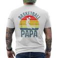 Herren Basketball Papa Basketballspieler Dadatertag T-Shirt mit Rückendruck