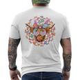 Highland Cow With Easter Eggs Bunny Ear Easter Day Cow Lover Men's T-shirt Back Print
