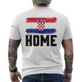 Home Kroatienintage Distressed Weltreisender T-Shirt mit Rückendruck