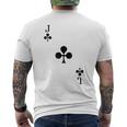 Hommealet De Trèfle Costume Carte À Jouer Carnaval Poker T-shirt imprimé au dos