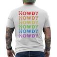 Howdy Gay Pride Flag Nashville For Lgbtq Tennessee Queer Men's T-shirt Back Print