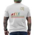 Human Evolution Rock Climbing Retro Vintage Climber Men's T-shirt Back Print