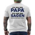 Ich Bin Der Papa Gray T-Shirt mit Rückendruck