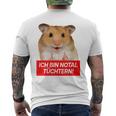 Ich Bin Notal Tüchtern Hamster Meme Total Schüchtern T-Shirt mit Rückendruck