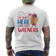I'm Just Here For The Wieners 4Th Of July Hot Dog Men's T-shirt Back Print