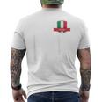 Italienische Flagge Buchstabe I Und A Italien Italia Rot T-Shirt mit Rückendruck