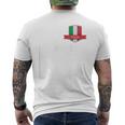 Italienische Flagge Buchstabe I UndItalien Italia T-Shirt mit Rückendruck