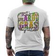 It's Mardi Gras Y'all Parade Festival Beads Mask Feathers Men's T-shirt Back Print