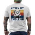 Kitten My Swole On Workout Cat Fitness Workout Pun Mens Back Print T-shirt