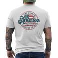 Land Of The Free Because Of The Brave Vintage 4Th Of July Men's T-shirt Back Print