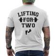 Lifting For Two Pregnancy Workout Men's T-shirt Back Print