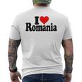 I Love Heart Rumänien Rumänische Kultur T-Shirt mit Rückendruck